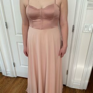 Lulu’s Best Part Of Me Blush Satin Bustier Dress